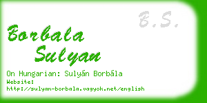 borbala sulyan business card